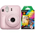 Fujifilm Instax Mini 12 blossom pink + Rainbow Film