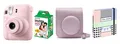 Fuji Instax Mini 12 Blossom Pink Rosa inkl Tasche + 20 Aufnahmen + Album