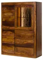 MASSIVMOEBEL24 Highboard Sheesham 109x40x145 walnuss gewachst TORONTO LUX #209
