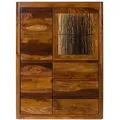 Highboard Sheesham 109x40x145 walnuss gewachst TORONTO LUX #209