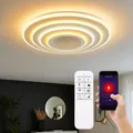 Deckenlampe Wohnzimmerleuchte Dimmbar Nachtlicht Fernbedienung App Timer LED