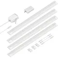ledscom.de Smarte LED Unterbau-Leuchte SIRIS weiß matt, WLAN-Controller, flach, Smart-Home, Alexa-fähig, je 50cm, je 655lm, weiß, 4er Set