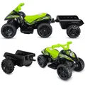 COIL Elektro-Kinderquad Mini-Quad mit Anhänger - 6V Akku, Ladegerät, 3 km/h, Multifunktional, Stabil, Umweltfreundlich - Sicher und Leise, für Kinder ab 3 Jahren