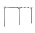 vidaXL Pergola Garten-Pergola Grau 400x40x205 cm Imprägniertes Kiefernholz, BxTxH: 40x40x205 cm, (1-tlg)