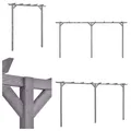 Garten Pergola Grau Imprägniertes Kiefernholz Holz Rosenbogen Rankhilfe Spalier