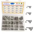 HVDHYY M3 M4 M5 M6 Zylinderschrauben mit Innensechskant Schrauben set A2-70 Edelstahl-Sechskopf Maschinenschrauben,Muttern,Sortiment Kit Hex Socket Button mit Aufbewahrungsbox 320pcs
