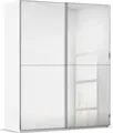Schwebetürenschrank RAUCH "Kleiderschrank Schrank Garderobe Schlafzimmerschrank SCALE-DUO", weiß (alpinweiß, glas kristallweiß, griffleisten chrom), B:181cm H:223cm T:68cm