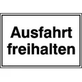 "Wolk Hinweisschild\"Ausfahrt freihalten\" rechteck 33.0 x 25.0 cm"