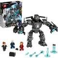LEGO 76190 Marvel Super Heroes Iron Man und das Chaos durch Iron Monger, Spielzeug mit Superhelden Figuren, Fanartikel - Dunkelgrau/Schwarz/Weiß