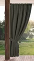 Eurofirany Garden Outdoor Vorhang mit Tunnelzug, 1 Stück, Blickdicht & Wetterfest, UV-Schutz, für Balkon Terrasse Pergola Pavillon, H200 x B155 cm, Grafit