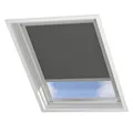 DTCH® Dachfenster verdunkelungsrollo für VELUX MK10 dunkelgrau mit Führungsschiene, dachfenster Rollo, dachfenster verdunkelung, Rollo für dachfenster