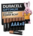 Duracell 8 Batterien Optimum Micro AAA - Batterie 151266