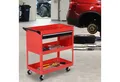 HOMCOM Werkzeugwagen Werkstatt-Rollwagen mit 3 Ebenen, max. Traglast:60 kg, (Montagewagen, 1-tlg., Transportwagen), Schwarz+rot 82 x 35 x 76 cm