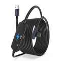 Syntech Link Kabel mit Ladefunktion 5M Kompatibel mit Oculus/Meta Quest 3/3S Zubehör, Quest2/Pro Link Kabel für PC/SteamVR mit erweitertem Ladeport, USB 3.0 A zu C VR Ladekabel, Schwarz