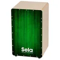 Sela SE 053 Varios Green Snare Cajon mit Sela Snare System, geeignet für Anfänger und Fortgeschrittene, Made in Germany