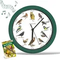 Wanduhr mit Vogelstimmen Birdsong Clock Wanduhr mit echten Klängen von 12 ver...