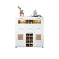 10A1WW22 Fun Plus Weiß/Eiche Altholz Nb. Barschrank Bar Kommode Theke Sideboard Getränke ca. 120 x 129 x 37 cm