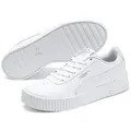 PUMA CARINA L Sneaker mit perforierten Details, rutschfeste Gummilaufsohle weiß 38,5 EU