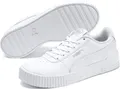 PUMA Carina Leather, Weiblich, Erwachsener, Modische Sneakers, Weiß, Einfarbig, Schnürverschluss