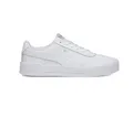 Puma Carina L Niedrige Schuhe Weiß Mit Silbernem Logo - Größe 38,5