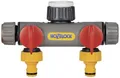 Hozelock 2252 0000 2-Wege-Verteiler 12 - 15mm (1/2") Ø mit Regulierventil