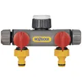 Hozelock 2252 0000   2-Wege-Verteiler 12 - 15 mm (1/2") Ø mit Regulierventil