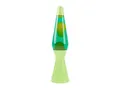 I-TOTAL® Farbige Lava-Lampe Spaceship – Hypnotischer Blaseneffekt, Flüssiges Wachs, Entspannendes Licht, Dekorative Lampe Zuhause Büro (GRUNER SOCKEL GRUNER FLUSSIGKEIT GELBEM WACHS)