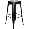 Mid.you Barhocker, Schwarz, Metall, konisch, 44x77x44 cm, stapelbar, Esszimmer, Barmöbel, Barhocker