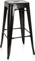 hjh OFFICE Barhocker VANTAGGIO HIGH Metall Hocker bis 150 kg belastbar Sitzhöhe 77 cm