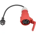 As-schwabe - Cee Adapterkabel 0,3 M Schuko Stecker Auf Cee Kupplung 400 V 16 A 5-polig