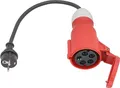 as - Schwabe Adapterleitung - Schutzkontaktstecker 230V/16A zu CEE Kupplung 400V/16A/5-polig - 0,3 m H07RN-F 3G2,5 schwere Gummischlauchleitung - IP44 spritzwassergeschützt, 61371