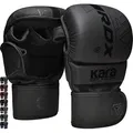 RDX Sports MMA-Handschuhe RDX MMA Handschuhe, MMA Gloves für Kampfsport Grappling Training schwarz S/M+