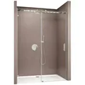 doporro Dusch-Schiebetür Duschtür Nischentür dusche Duschabtrennung Duschkabine Teramo4-2, 115x195 cm, Einscheibensicherheitsglas 115 cm x 195 cm