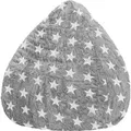 Sitting Point Sitzsack Fluffy 120, Grau Herz-Muster