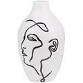 Blumenvase HELIKE Steinzeug 23 cm Weiß
