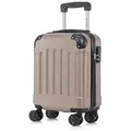 YONSLY Hartschalen-Trolley Hartschalen-Koffer Trolley 360° Rollen, robuster Reisekoffer, 4 Rollen, mit Zahlenschloss, für Business und Urlaub 46/55/66/76 cm 46 cm