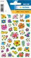 HERMA 3522 Aufkleber Blumen klein groß, 123 Stück, Pflanzen Sticker mit Blumenköpfe Motiv, Kinder Etiketten für Fotoalbum Tagebuch Poesiealbum Scrapbooking Geburtstag Dekoration Briefe DIY Basteln