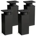 sossai® Möbelfuß Design-Möbelfüße, 4er & 8er Set, höhenverstellbar MFV1, Farbe: Schwar, (4-St), Farbe: Schwarzmatt schwarz 12 cm