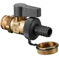 Oventrop Optiflex Kugelhahn DN 20 3/4" Außengewinde mit Schlauchverschraubung und Verschlusskappe, Messing 1033316