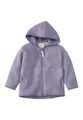 Hessnatur Fleecejacke aus reiner Bio-Baumwolle (1-St), lavendel