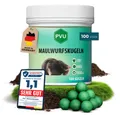 PVU Vergrämungsmittel Maulwurfkugeln, Maulwürfe vertreiben, MADE IN GERMANY, 100-St., MAULWURF VERTREIBER MADE IN GERMANY