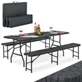 Bierzeltgarnitur Festzeltgarnitur Biertisch Set klappbar Campingtisch Juskys®