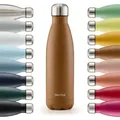 Blumtal Thermosflasche, Braun, Metall, 0.5 L, Zylindrisch, Lfgb, hält warm, Kaffee & Tee, Tassen, Thermobecher