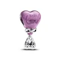 PANDORA Moments Farbwechselndes Gender Reveal Mädchen Charm in der Farbe Lila aus Sterling Silber, Kompatibel Moments Armbändern, 793238C01