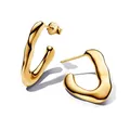 Pandora Essence Ohrringe Damen Offene V-Form Vergoldet 263290C00