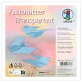 Ursus 2536131 - Faltblätter Transparent Hellblau, 42 g/m², 100 Faltblätter 14 x 14 cm, durchgefärbt