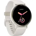 GARMIN VIVOACTIVE® 5 MUSIC Smartwatch faserverstärktes Polymer Silikon, 20mm, Elfenbein/Cremegold