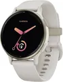 Garmin VIVOACTIVE 5 MUSIC Elfenbein-Cremegold Smartwatch Herzfrequenz