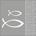 20 Servietten Glaube Fisch silber Kommunion Konfirmation Taufe Tischdeko 33x33cm
