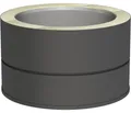 Jeremias DW-Black Ø 180mm Übergang EW-DWECO integriertes Wandfutter gerade für FERRO doppelwandige Abgasanlage Edelstahl schwarz matt